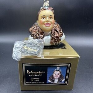 KURT ADLER POLONAISE WIZARD OF OZ DOROTHY ORNAMENT AP 1403 3.5"
